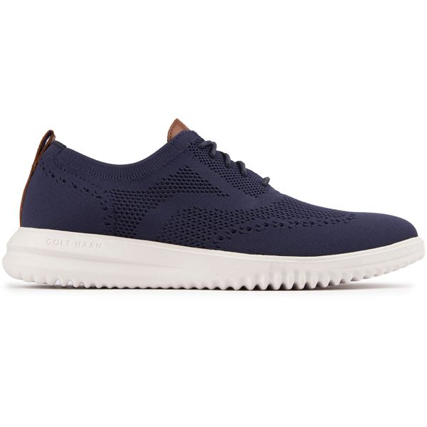 COLE HAAN Grand Evolution Stitchlite Oxford Navy Blue Work Classic 10 Mens Shoe Cole Haan Mens 10 Navy Original Grand Stitchlite Wing Fabric  main image 2