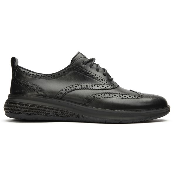 Mens Cole Haan Original Grand Energy Weave Wingtip Shoes In Black ...