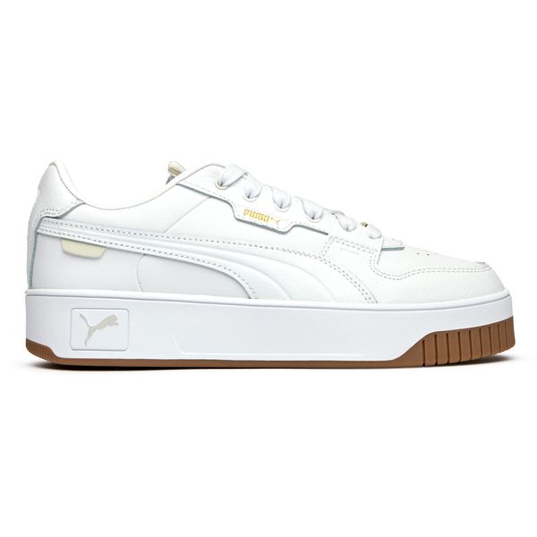 Womens Puma Carina Street Lux Trainers In White Soletrader
