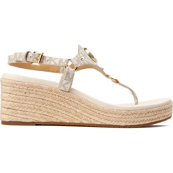 Womens Michael Kors Casey Wedge Sandals In Vanilla Soletrader