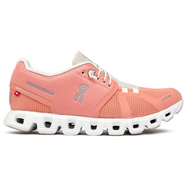 Scarpe Da Running On Cloud 5 Donna - Colore Flamingo/Pearl - Numero EU 40.5 - Tessuto Traspirante E Allacciatura Rapida