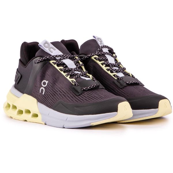 Womens On Cloudnova Flux Trainers In Black/Hay Soletrader