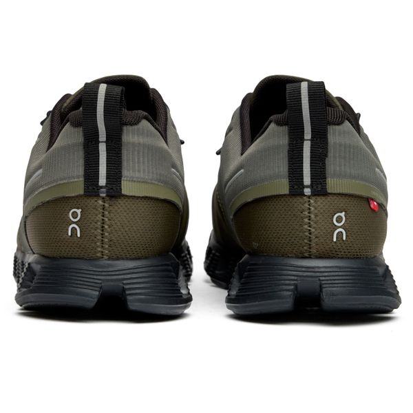 Mens On Cloud 5 Waterproof Sneakers In Khaki Green | Soletrader