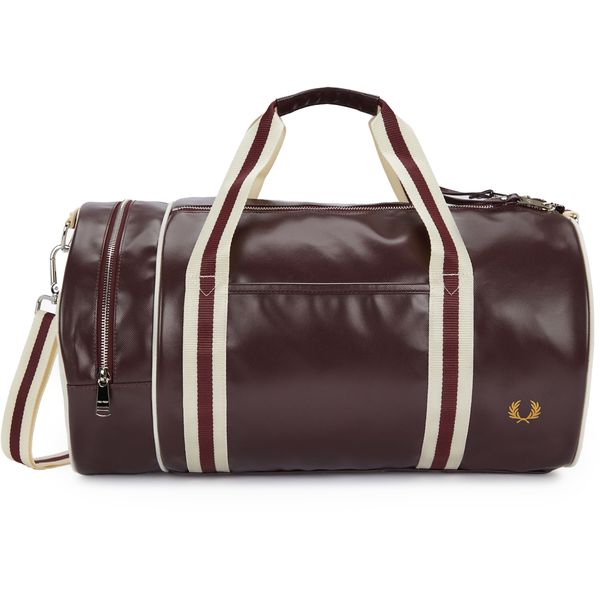 バッグ Fred Perry 90s PU Leather Boston Bag Fred Perry Classic Barrel Bag