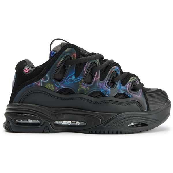 Mens Osiris D3 2001 Sneakers In Black Pink | Soletrader