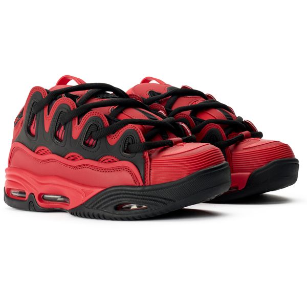 Mens Osiris D3 2001 Sneakers In Red Black Red | Soletrader