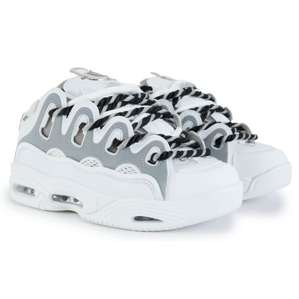 Mens Osiris D3 2001 25 Years Sneakers In White Silver | Soletrader