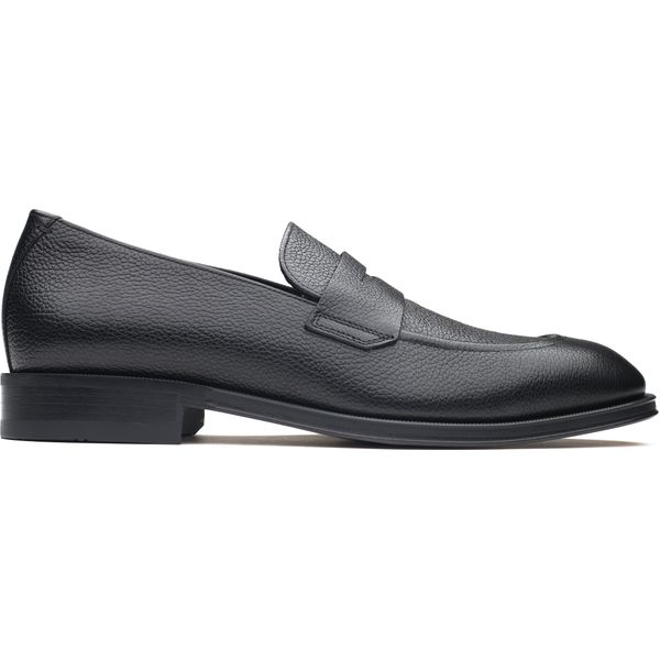 Mens Boss Derrek Loaf Shoes In Black | Soletrader display picture 2