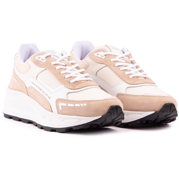 Mens Android Homme El Porto Trainers In Beige/Cream/White