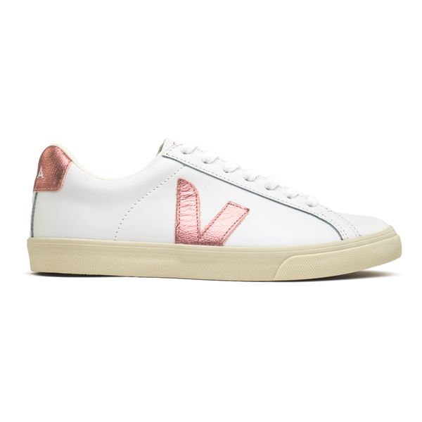 Womens Veja Esplar Sneakers In White/Metallic | Soletrader