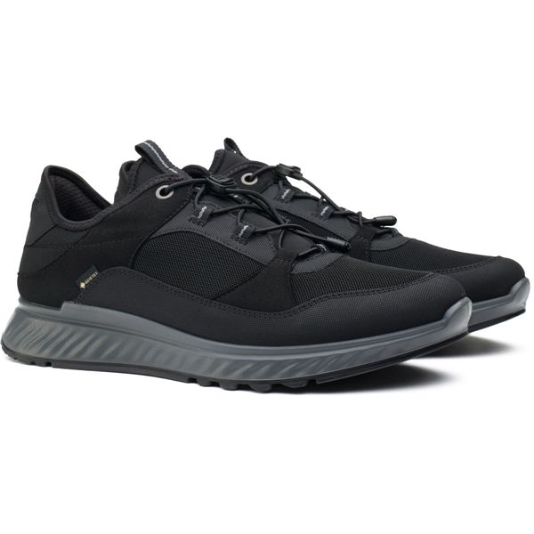 Mens Ecco Exostride Goretex Sneakers In Black | Soletrader
