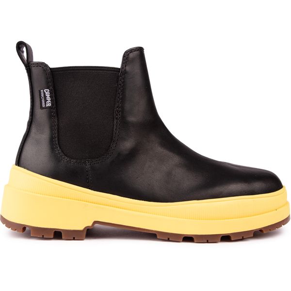 Womens Camper Brutus Trek Boots In Black Yellow | Soletrader