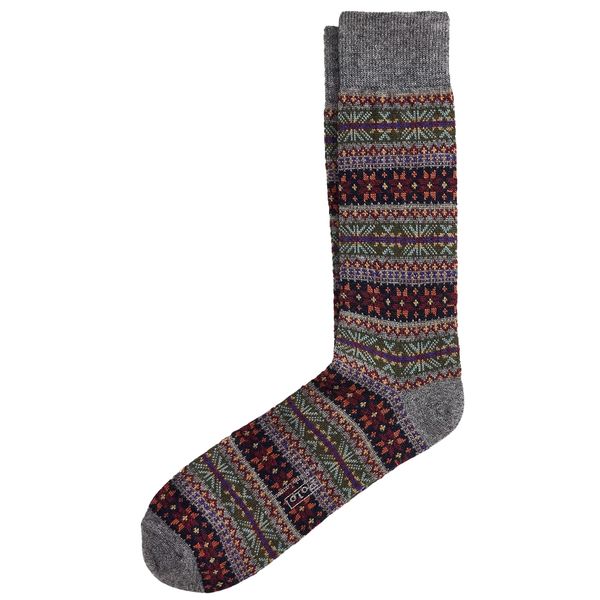 Mens Polo Ralph Lauren Patterned Socks In Grey | Soletrader