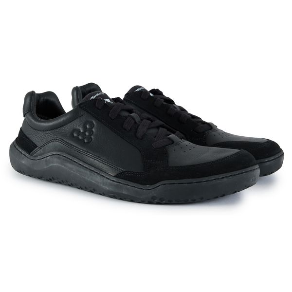 Mens Vivobarefoot Gobi Premium Leather Sneakers In Black | Soletrader