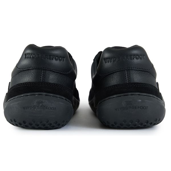Mens Vivobarefoot Gobi Premium Leather Sneakers In Black | Soletrader