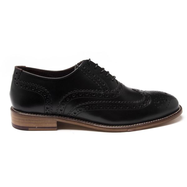 Mens London Brogues Gatsby Brogue Shoes In Black | Soletrader