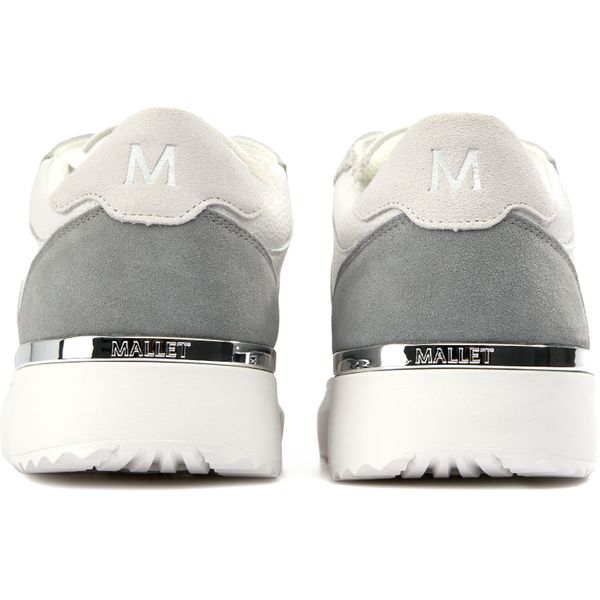 Mens Mallet Hoxton Trainers In White/Grey Soletrader