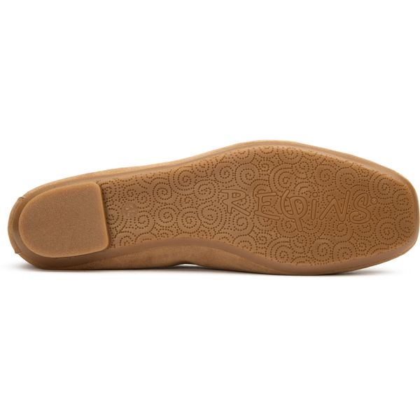 フラットシューズ [REQINS] Hukan Harmony Flats Marine Suede TT00051 Womens Reqins Harmony Shoes In Naturel | Soletrader