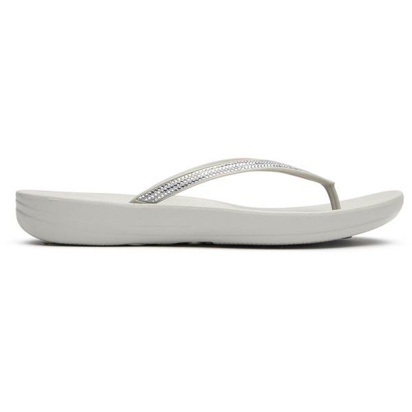 ふわ Womens Fitflop Iqushion Sparkle Sandals In Tiptoe Grey