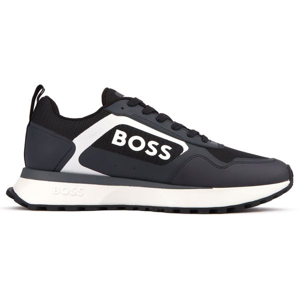 Mens Boss Jonah Run Sneakers In Navy Blue | Soletrader