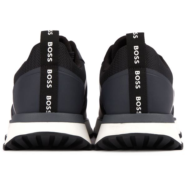 Mens Boss Jonah Run Sneakers In Navy Blue | Soletrader
