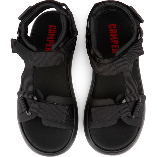 Womens Camper Pelotas Flota Sandals In Black | Soletrader