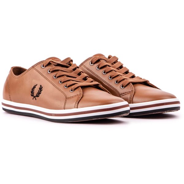 Fred perry kingston leather tan online