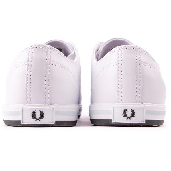 Mens Fred Perry Kingston Leather Trainers In White Green Soletrader