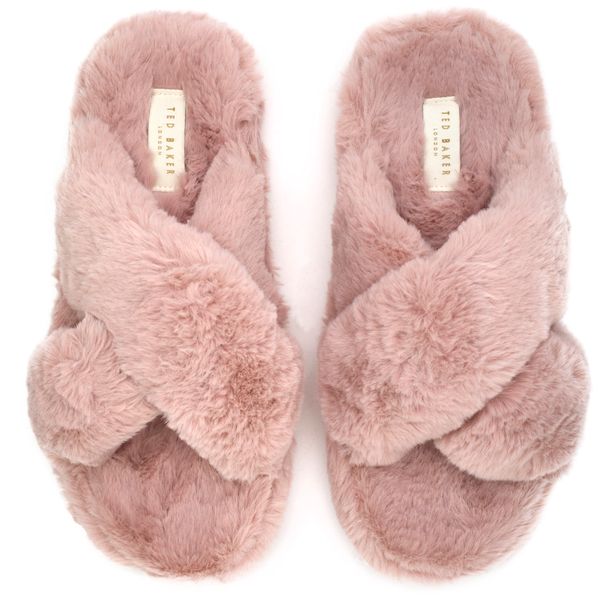 Faux Fur Slippers Ted Baker Slippers Pink Womens Ted Baker Topply