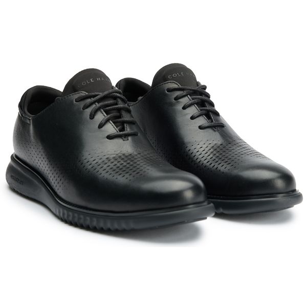 mens black cole haan dress shoes Cole Haan Men's Mansfield Grand Plain Toe Quick-On Oxford Shoes - Black main image 0