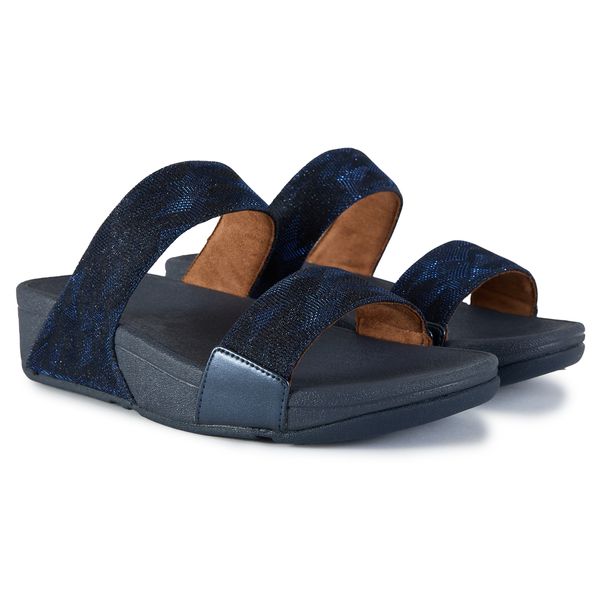 Womens Fitflop Lulu Glitz Sandals In Blue | Soletrader
