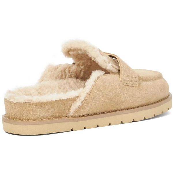 Womens Dune London Goldy Mules In Natural Soletrader