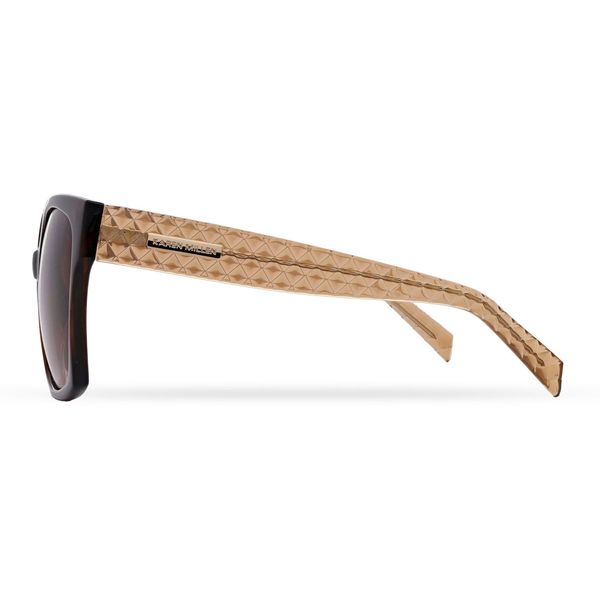 Womens Karen Millen Km5059 Sunglasses In Tortoiseshell & Toffee 