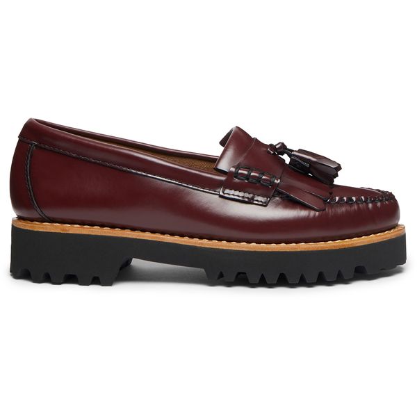 G.H. BASS Women's Moccasin Weejuns Esther Kiltie Red