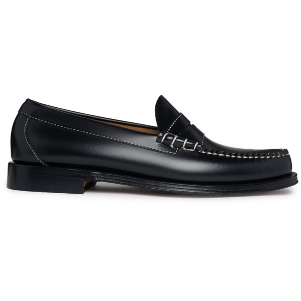 Mens G.H.Bass Weejuns Larson Penny Loafers In Contrast Stitch