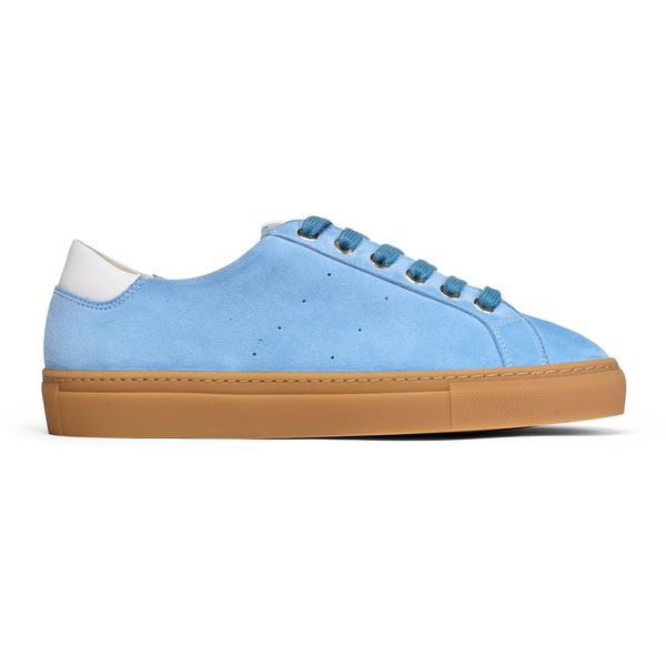 Womens Calla Star Suede Trainers In Baby Blue Soletrader