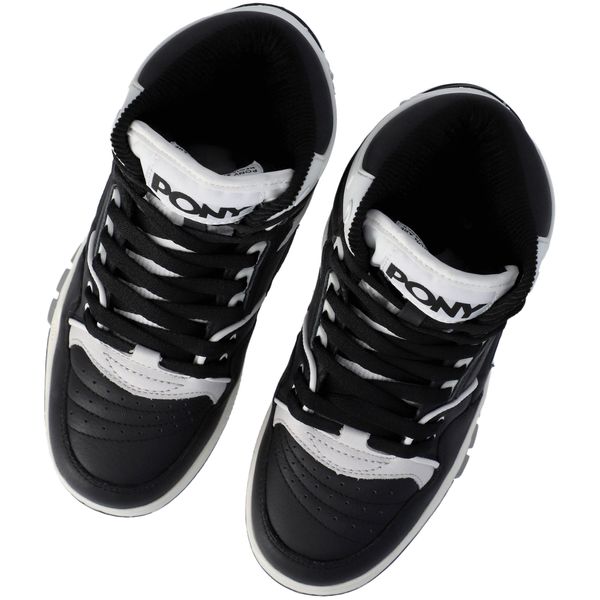 Unisex Pony M-100 High Top Trainers In Black/White Soletrader