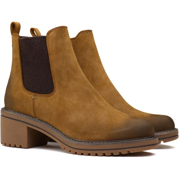 Womens Marco Tozzi Inside Zip Boots In Nut Comb