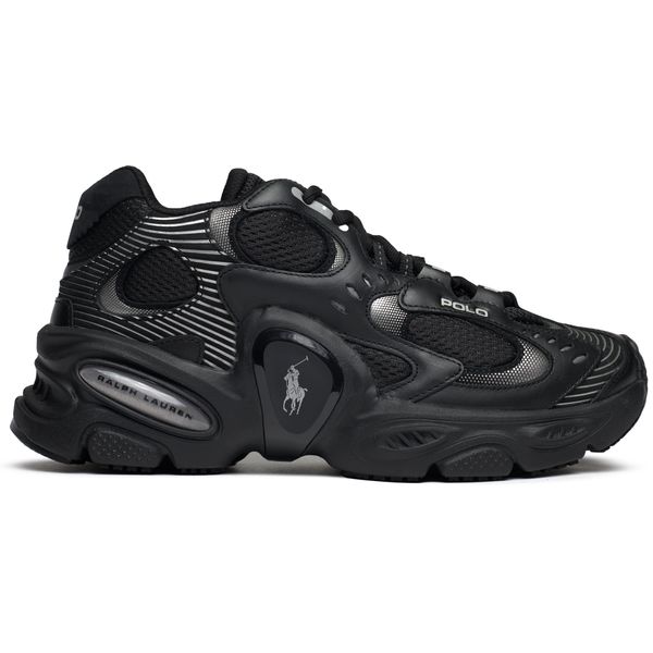 Mens Ralph Lauren Modern 100 Sneakers In Black | Soletrader