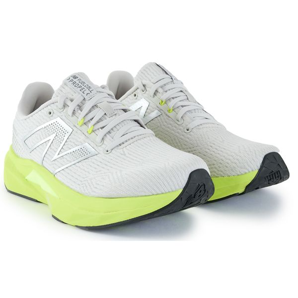 Mens New Balance Fuelcell Propel V5 Sneakers In Grey/Lime | Soletrader