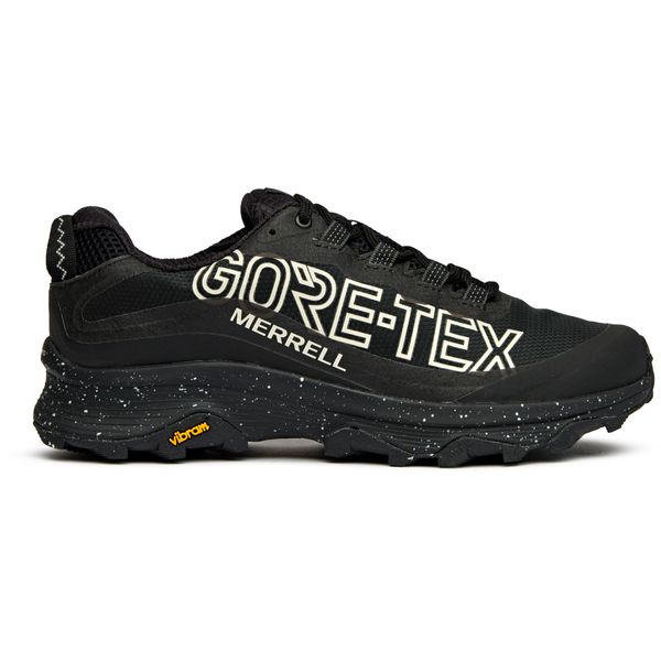 Mens Merrell Moab Speed 2 GTX Sneakers In Black | Soletrader