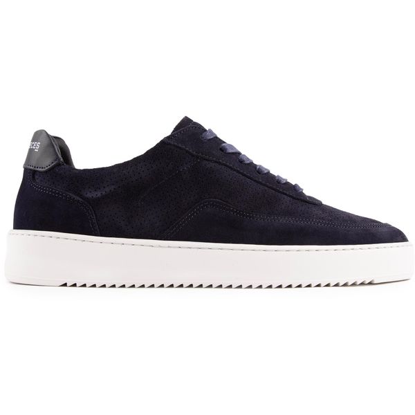 Mens Filling Pieces Mondo Perforated Sneakers In Navy Blue | Soletrader