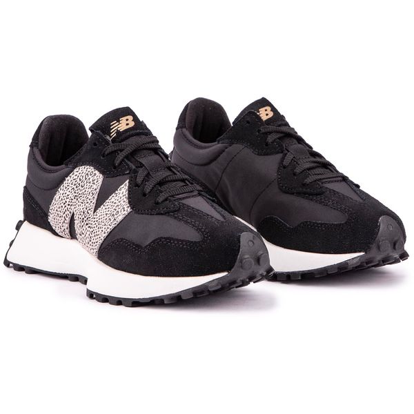 Womens New Balance 327 Sneakers In Black | Soletrader
