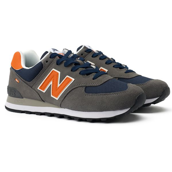 Mens New Balance 574 Sneakers In Navy/Grey | Soletrader