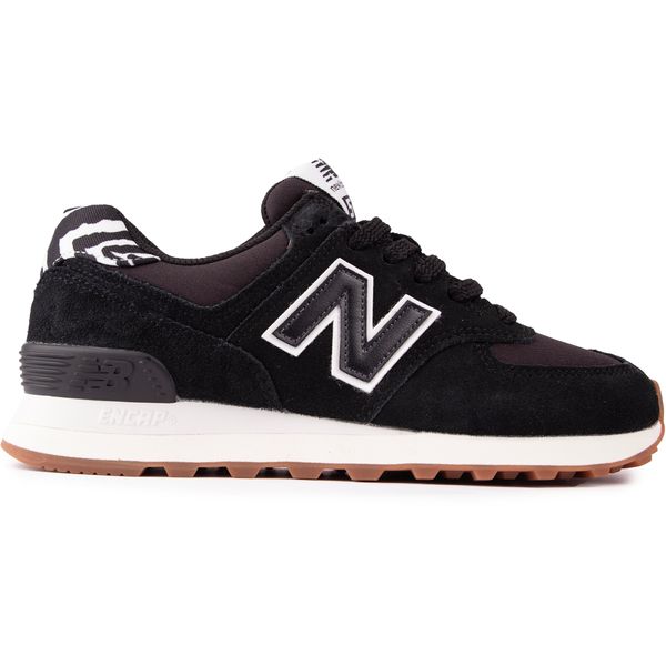 Damen New Balance 574 Sneaker In Schwarz Soletrader