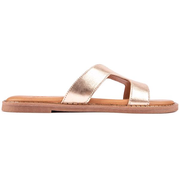 Womens Sole Noor Slide Sandals In Gold Soletrader