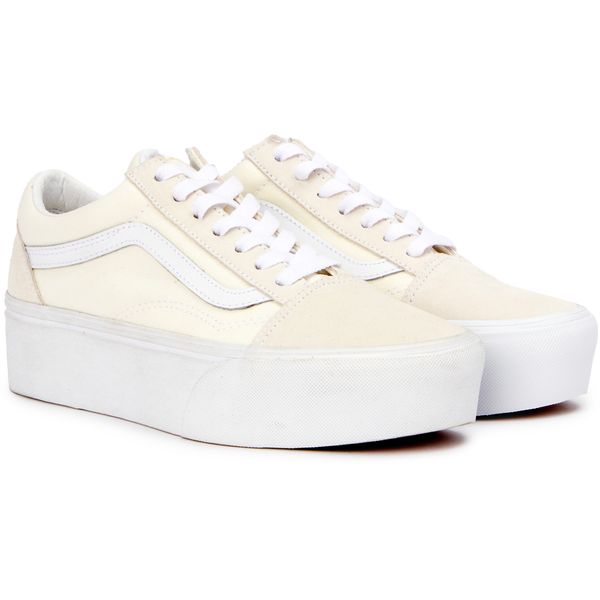 Womens Vans Old Skool Stacked Sneakers In Marshmallow