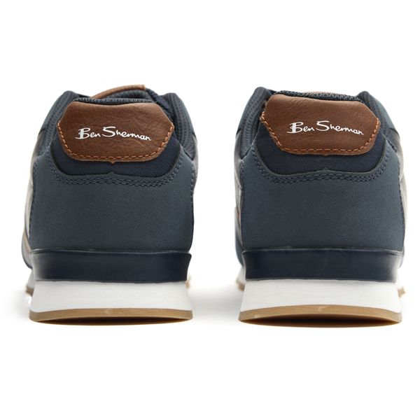 Scarpe Ben Sherman Fenton Uomo, Sneakers Retrò Blu, Taglie 41-46, Nuove In Scatola