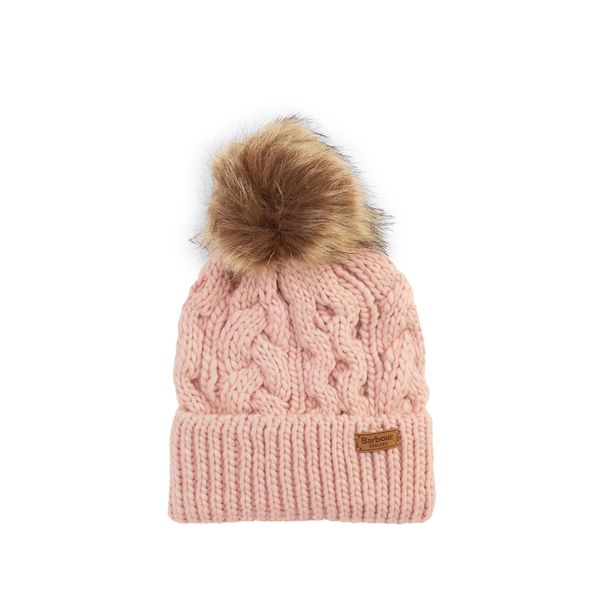 Womens Barbour Penshaw Bobble Hat In Pink | Soletrader display picture 3