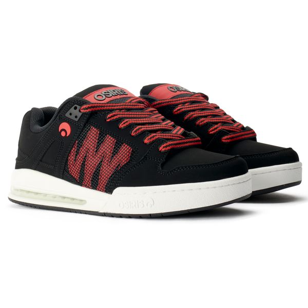 Mens Osiris Pixel Sneakers In Black White Red | Soletrader